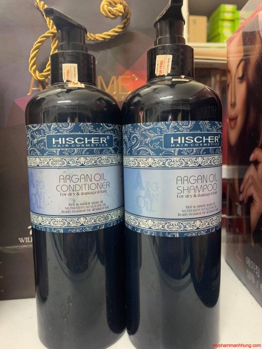 Bộ Dầu Gội Xả Phục Hồi Hischer Argan Oil