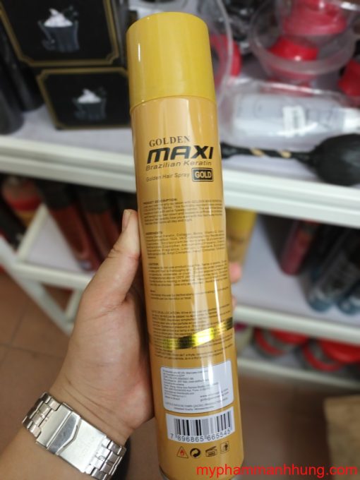 Gôm xịt tóc Maxi Golden 420ml