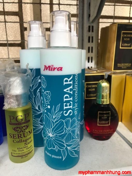 Sản phẩm xịt dưỡng tóc Mira SEPAR Hàn Quốc sẽ giúp tóc của bạn trở nên mềm mượt và bóng mượt. Với công thức đặc biệt, sản phẩm còn giúp phục hồi vùng da đầu và tóc bị hư tổn, mang lại một mái tóc khỏe đẹp như tóc Hàn Quốc. Chi tiết hơn về sản phẩm, hãy xem hình ảnh liên quan.