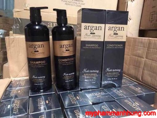 CẶP DẦU GỘI XẢ HAIR NURSING ARGAN OIL DÀNH CHO TÓC HƯ TỔN 900ML x 2