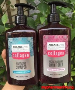 Cặp dầu gội xả phục hồi tóc khô hư tổn Arganicare for Dry & Demaged Hair 400mlx2