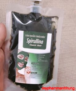 Mặt nạ sủi bọt tảo xoắn, thải độc da, trị mụn, làm trắng da Spirullina nhật bản