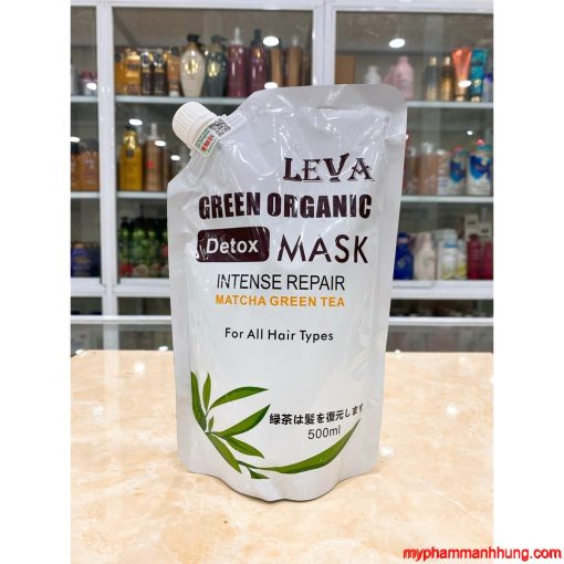 Hấp ủ tóc phục hồi mềm mượt Leva Green Organic 500ml