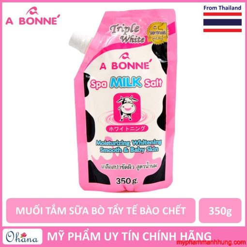 Muối tắm sữa bò tẩy tế bào chết A Bonne Spa Milk Salt Thái Lan 350g