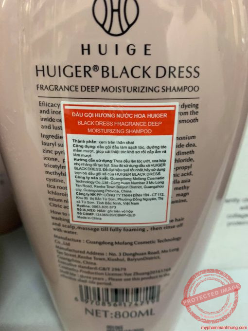 Cặp dầu gội xả hương nước hoa HUIGER 800ml x2