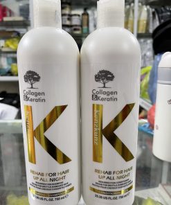 Cặp dầu gội xả collagen keratin Kenz Kunz 750ml x2
