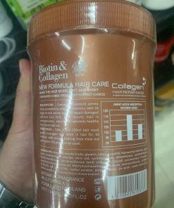 Kem hấp dầu phục hồi siêu dưỡng chất biotin & collagen Saluting 1000ml