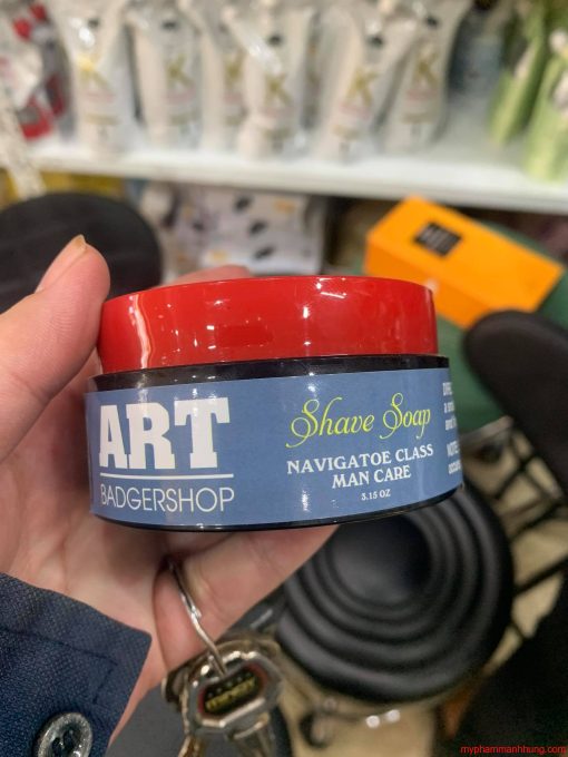 Hộp sáp cạo râu tạo bọt và làm mềm da Art Badgershop