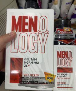 Combo Gel tắm nam MEN.O.LOGY ngăn mùi 24h 630ml và Bọt rửa mặt cạo râu 100ml