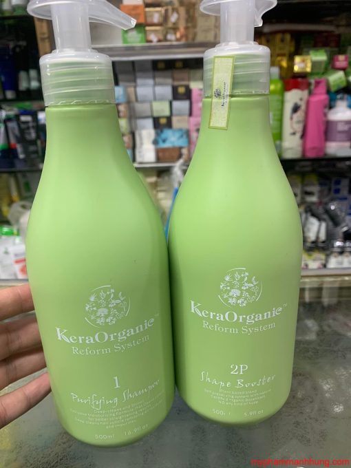 Cặp dầu gội xả phục hồi tóc Kera Organic chính hãng 500ml x2