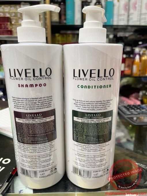 CẶP DẦU GỘI XẢ DƯỠNG SINH LIVELLO 1000ML X2