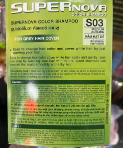 Dầu gội nhuộm đen nâu tóc SUPERNOVA Thailand hộp 12 gói x 30ml