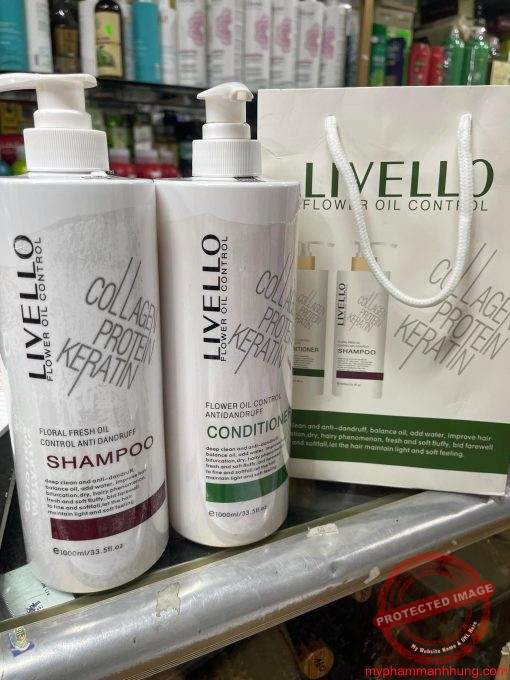 CẶP DẦU GỘI XẢ DƯỠNG SINH LIVELLO 1000ML X2
