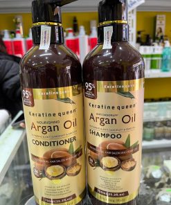 Cặp dầu gội xả Keratine Queen Argan Oil 750ml x2