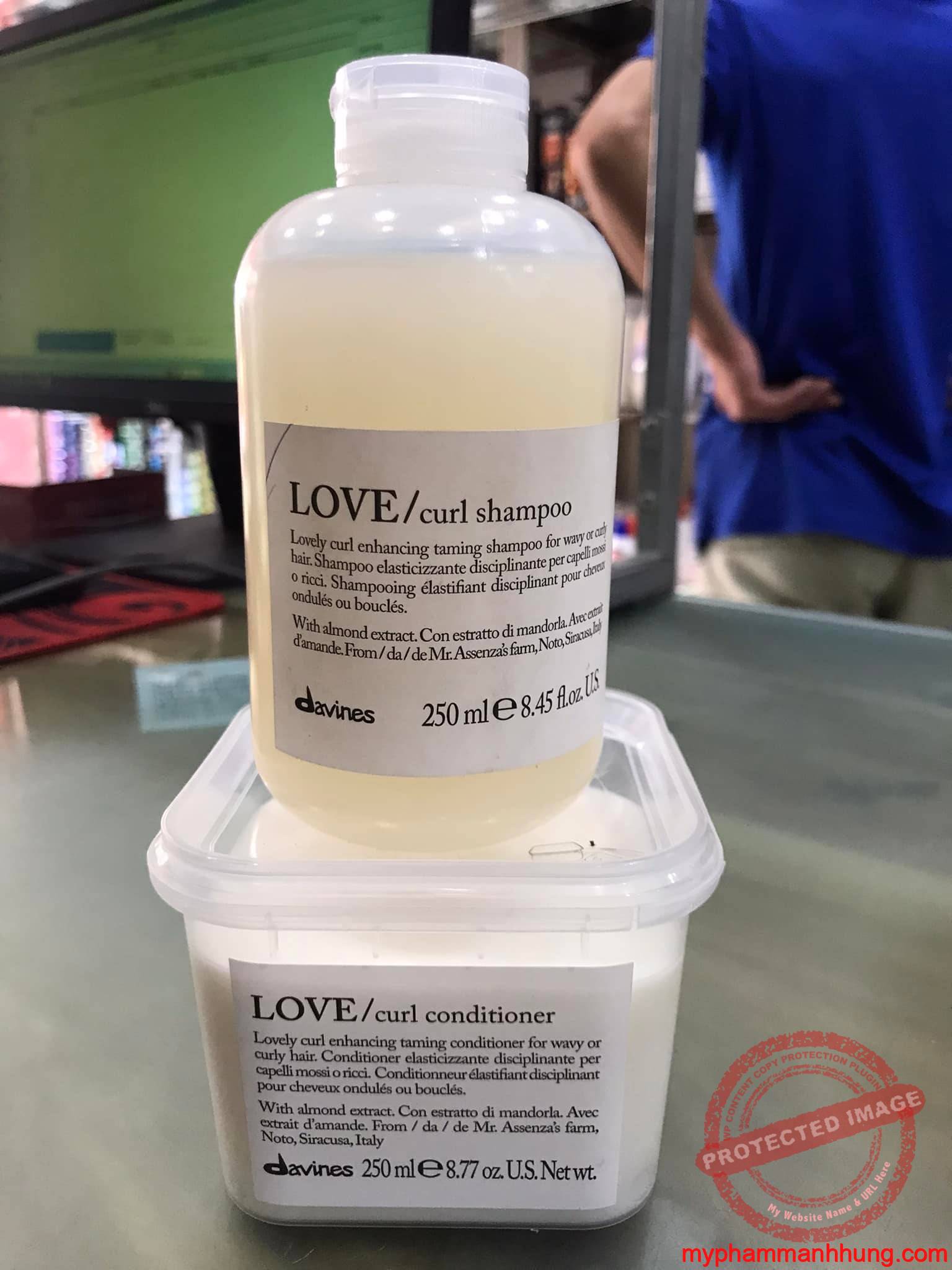 Dầu gội và xả chăm sóc tóc uốn DAVINES Love Curl Dầu gội và xả chăm sóc tóc uốn DAVINES Love Curl