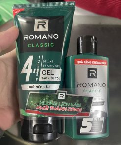Gel Mềm Tạo kiểu tóc Romano Classic 150g tặng dầu gội 60g