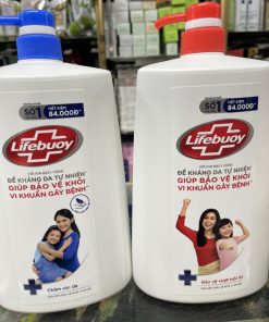 Sữa tắm bảo vệ khỏi vi khuẩn Lifebuoy xanh đỏ chai 1,1 kg