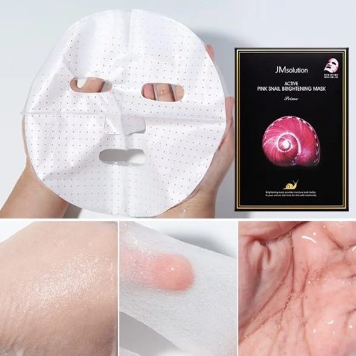 Mặt Nạ Ốc Sên Hồng Trẻ Hóa Da JM Solution Active Pink Snail Brightening Mask 30ml x10