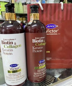 Cặp Dầu Gội Xả Biotin & Collagen Royce Victor 900ml x2