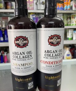 Cặp Dầu Gội Xả Lightness Argan Oil Collagen 1000ml x2