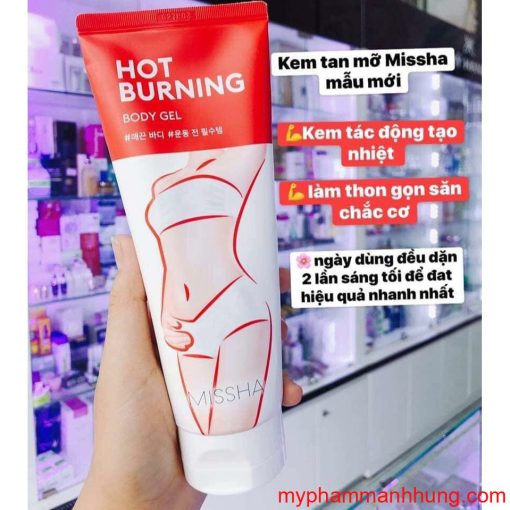 Kem tan mỡ bụng Missha Hot Burning 200ml Hàn Quốc