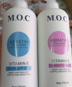 Cặp Dầu Gội Xả Cao Cấp Keratin Collagen Vitamin E M.O.C 750ml x2