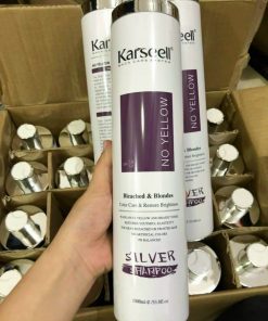 Dầu gội tím khử vàng cho tóc nhuộm tẩy Karseell Silver Shampoo 1000ml