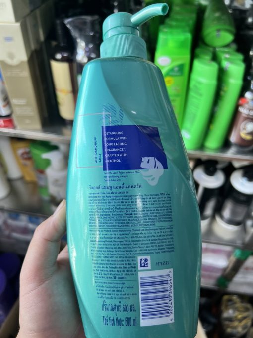 Dầu gội Ngăn ngừa gàu Rejoice Anti Dandruff 3in1 600ml Thái Lan