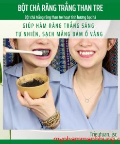 Bột chà trắng răng Than tre hoạt tính Bambucha