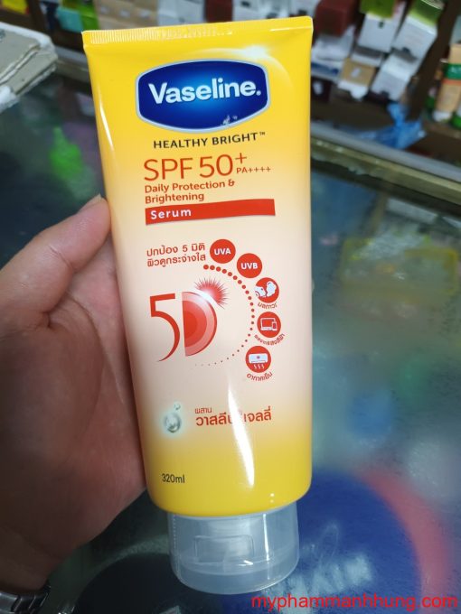 Sữa dưỡng thể trắng da Vaseline Healthy Bright SPF 50+ Thái Lan 320ml