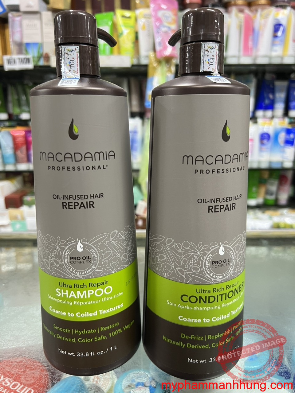 Cặp dầu gội xả siêu mượt Macadamia Oil Infused Hair Repair Ultra Rich