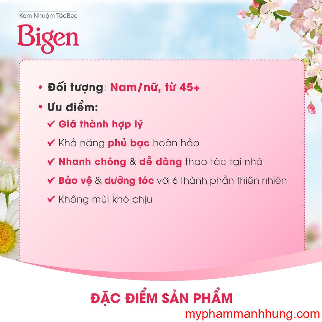 Thuốc nhuộm tóc phủ bạc cho nam Men's Bigen | Shopee Việt Nam