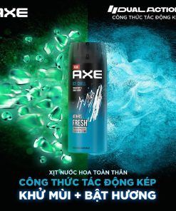 Xịt Khử Mùi Hương Nước Hoa Nam AXE 48h Fresh 135ml