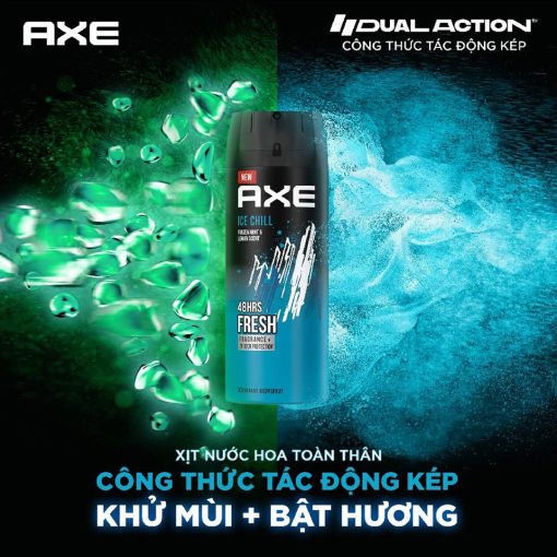 Xịt Khử Mùi Hương Nước Hoa Nam AXE 48h Fresh 135ml