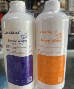 Thuốc Uốn Lạnh Keratin Collagen Label Shine 500ml x2