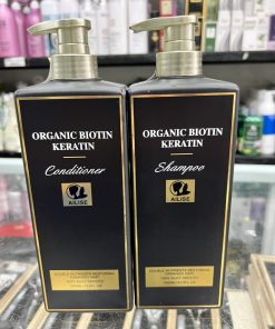 Cặp Dầu Gội Xả Dưỡng Tóc Ailise Organic Biotin Keratin 1000ml x2