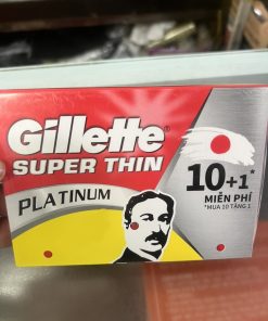 Hộp 110 Lưỡi Dao Cạo Râu Gillette Super Thin Platinum Mua 10 Tặng 1
