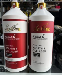 Cặp Dầu Gội Xả Chăm Sóc Chuyên Sâu SOFT+ Keratin Collagen 2000ml x2