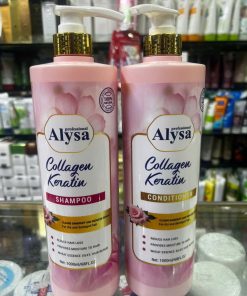 Cặp Dầu Gội Xả Phục Hồi Sạch Gàu ALYSA Collagen Keratin 1000ml x2